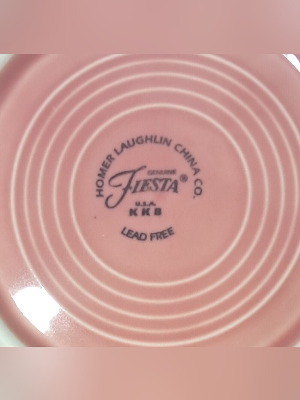 Fiestaware Rose Pink 7.25" Salad Plate – Retired Vintage Fiesta (1986–2005) - Picture 5 of 5
